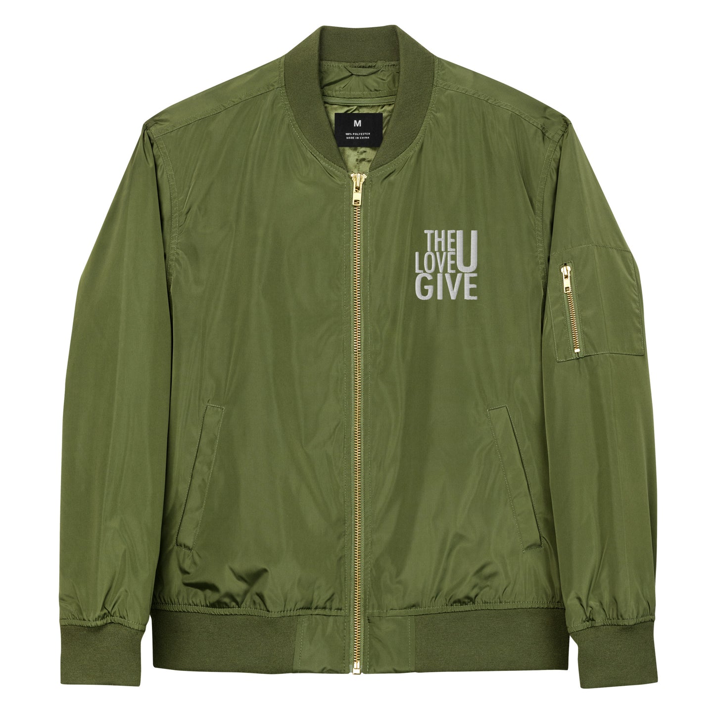 The Love U Give recycled bomber jacket